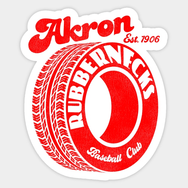 Defunct Akron Rubbernecks Baseball Team Sticker by Defunctland